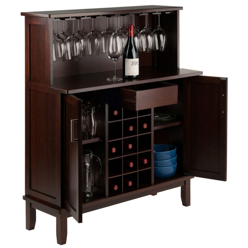Winsome Beynac Wine Bar Cabinet - Image 2