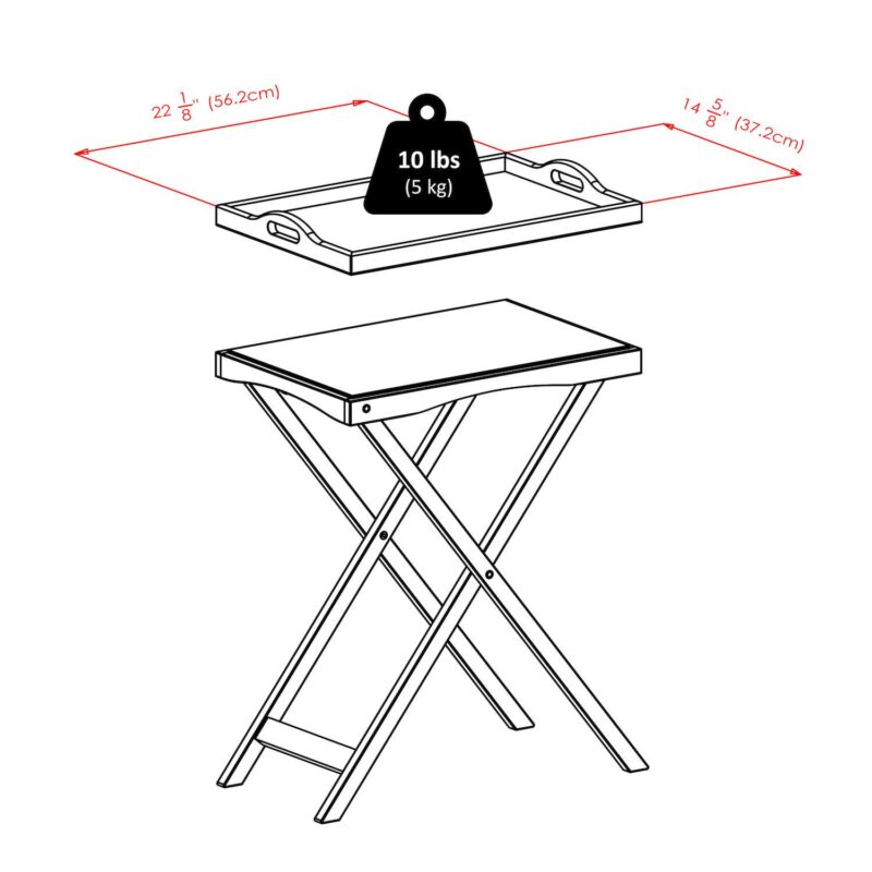 Winsome Devon Butler TV Tray - Image 12