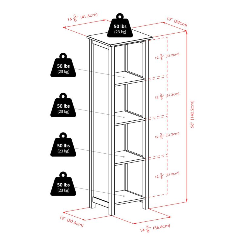 Winsome Milan 5-Tier Storage Shelf - Image 7