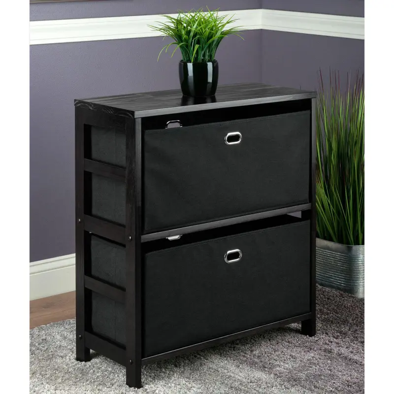 Winsome Torino Storage Cabinet and Baskets 3-piece Set - Image 2