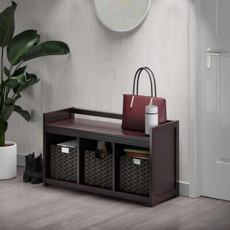 Winsome Wood Addison 4-piece Storage Bench and 3 Baskets Set - Image 10