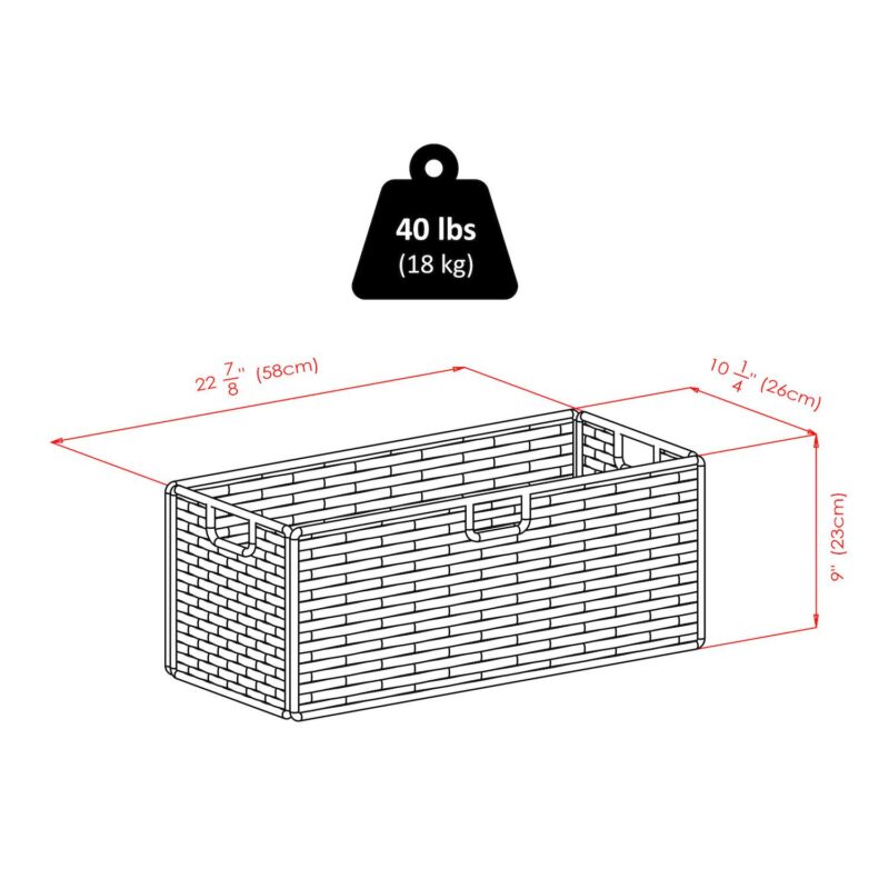 Winsome Wood Milan 6-piece Shelf and 5 Foldable Baskets Set - Image 19
