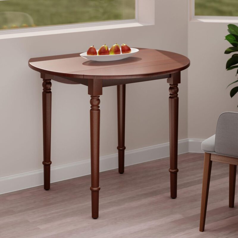 Winsome Wood Sorella Round Double Drop Leaf Dining Table - Image 4