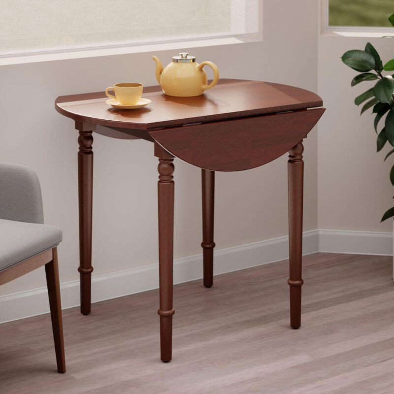 Winsome Wood Sorella Round Double Drop Leaf Dining Table - Image 3