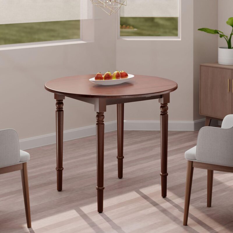 Winsome Wood Sorella Round Double Drop Leaf Dining Table - Image 2