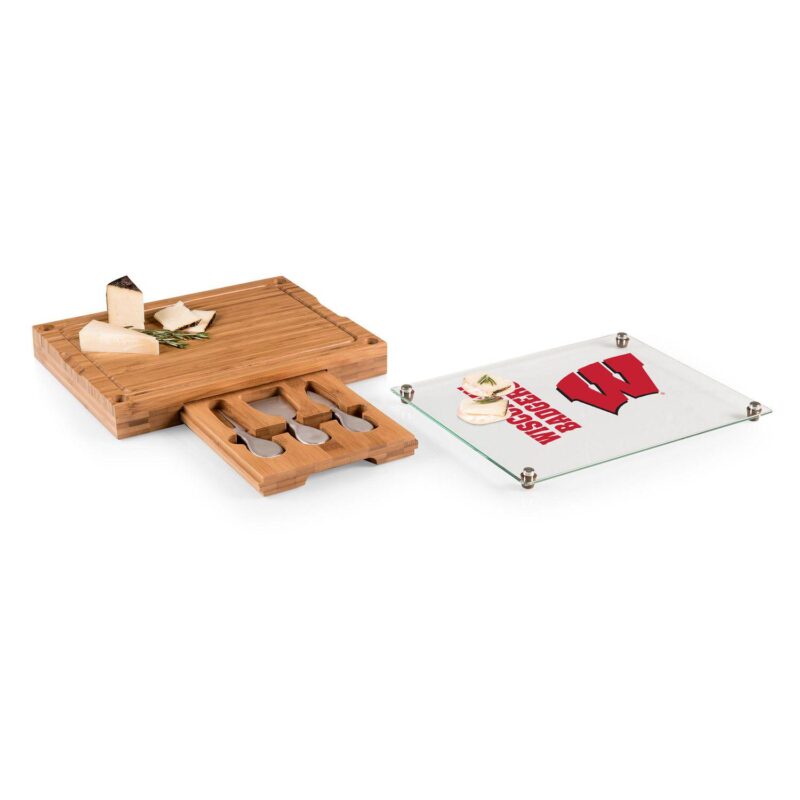 Wisconsin Badgers Concerto Glass-Top Cutting Board Set - Image 2
