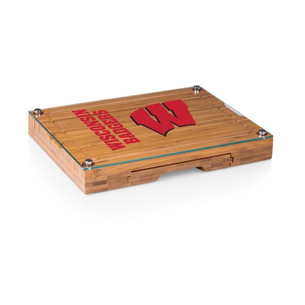 Wisconsin Badgers Concerto Glass-Top Cutting Board Set