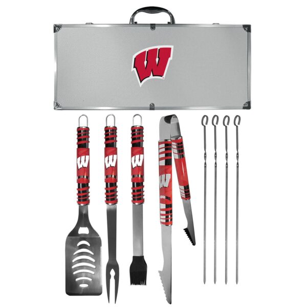 Wisconsin Badgers Tailgater 8-Piece BBQ Grill Set