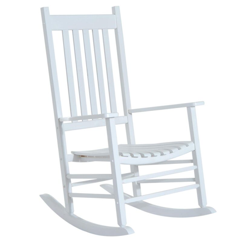 Wood Rocking Chair, Indoor / Outdoor Wooden Porch Rocker, Rustic Black - Image 7