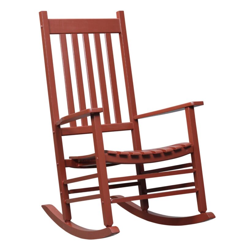Wood Rocking Chair, Indoor / Outdoor Wooden Porch Rocker, Rustic Black - Image 6
