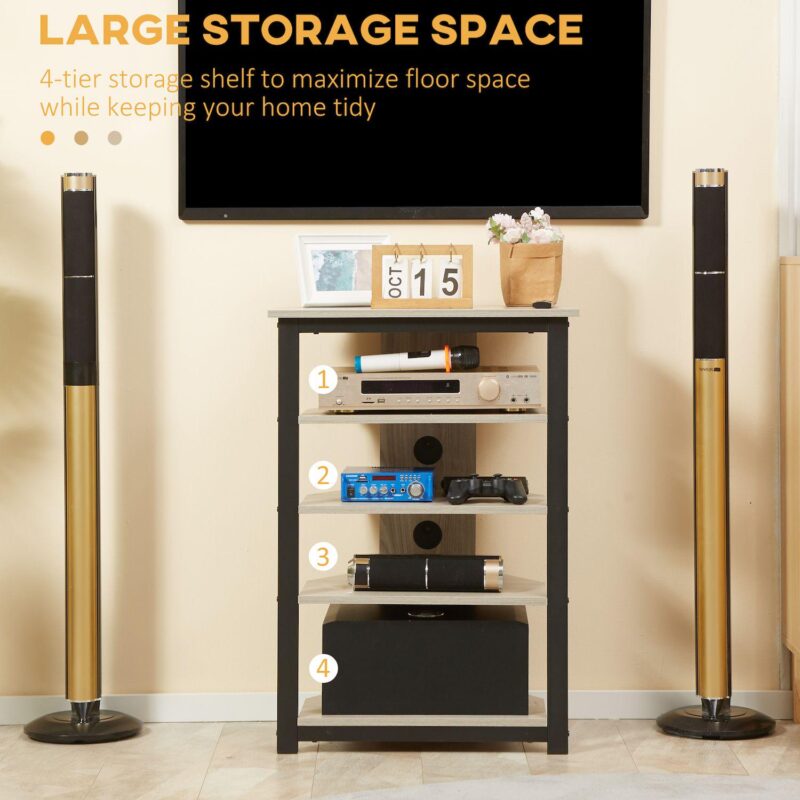 Wooden Home Entertainment Center With Storage, Living Room Storage - Image 5