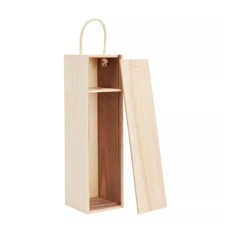 Wooden Wine Box With Handle Gift Storage 2 Pcs - Image 2