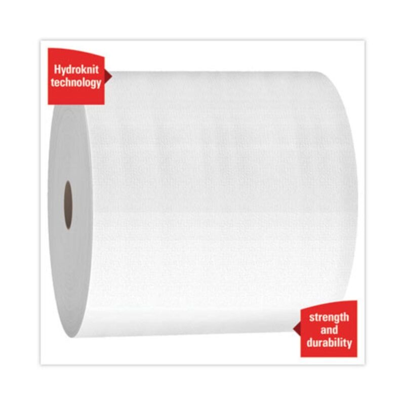 Wypall X50 Disposable Cloths (35015), Jumbo Roll, 9.8 x 13.4, White, 1,100 Sheets per Roll - Image 4
