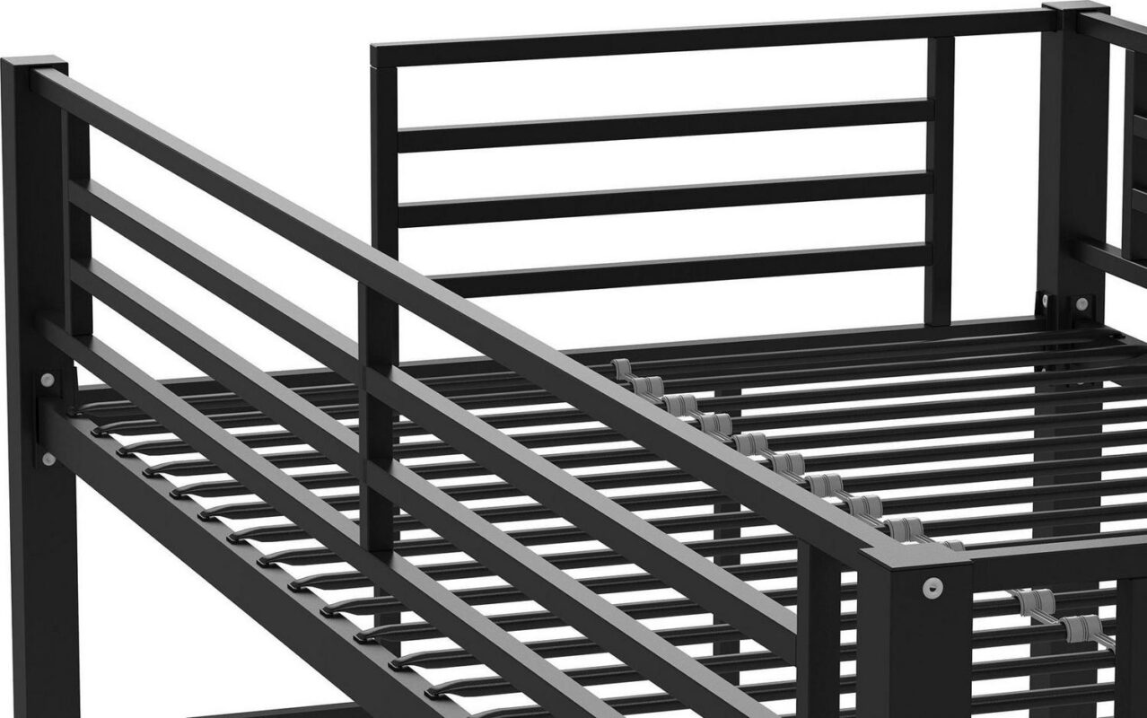 Your Zone Brittain Twin Metal Loft Bed, Black - Image 11