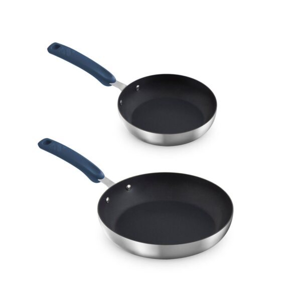 Zakarian by Dash TruPro 2-Piece Stainless Steel Fry Pan Set