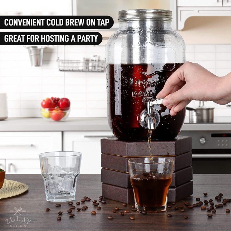 Zulay Kitchen 1 Gallon Cold Brew Coffee Maker with Stainless Steel Mesh Filter - Image 2