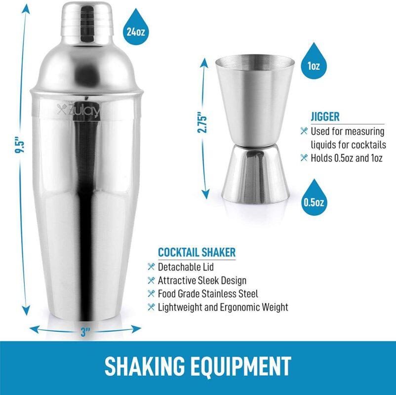 Zulay Kitchen 24-Piece Stainless Steel Kit Bartender Kit - Image 3