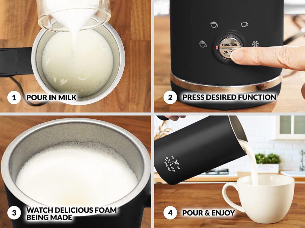 Zulay Kitchen Automatic 4-in-1 Milk Frother Electric Heater - Image 5