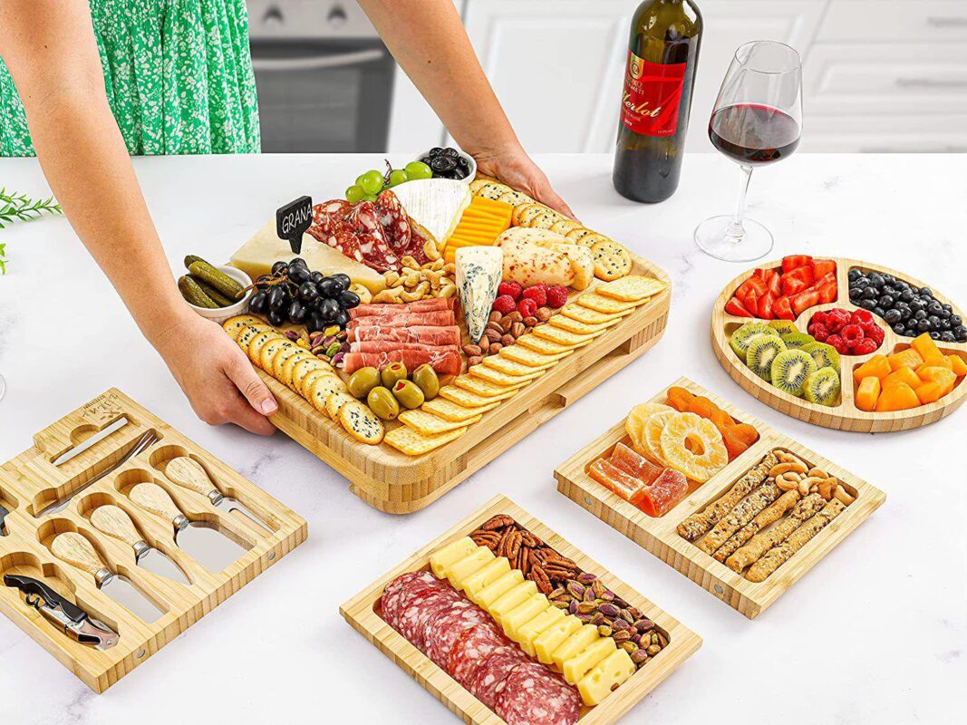 Zulay Kitchen Cheese Board Deluxe Set - Image 2