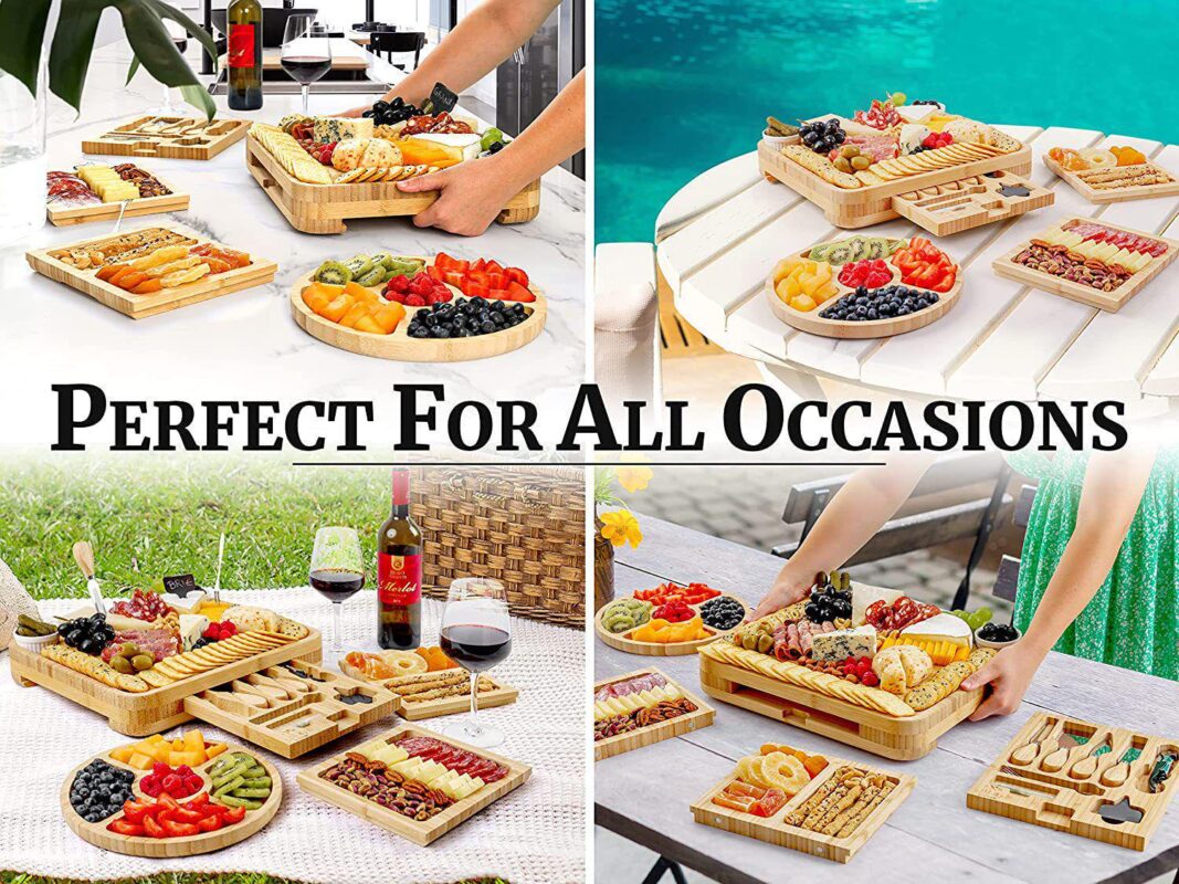 Zulay Kitchen Cheese Board Deluxe Set - Image 5