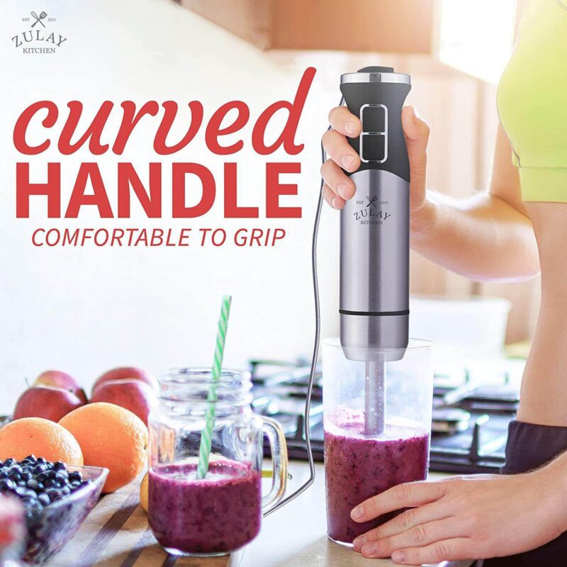 Zulay Kitchen Immersion Blender Handheld 500W - 8 Speed Copper Motor Immersion Hand Blender - Image 5