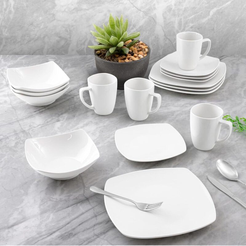 Zulay Kitchen Luna 16 Piece Dinnerware Set - Image 2