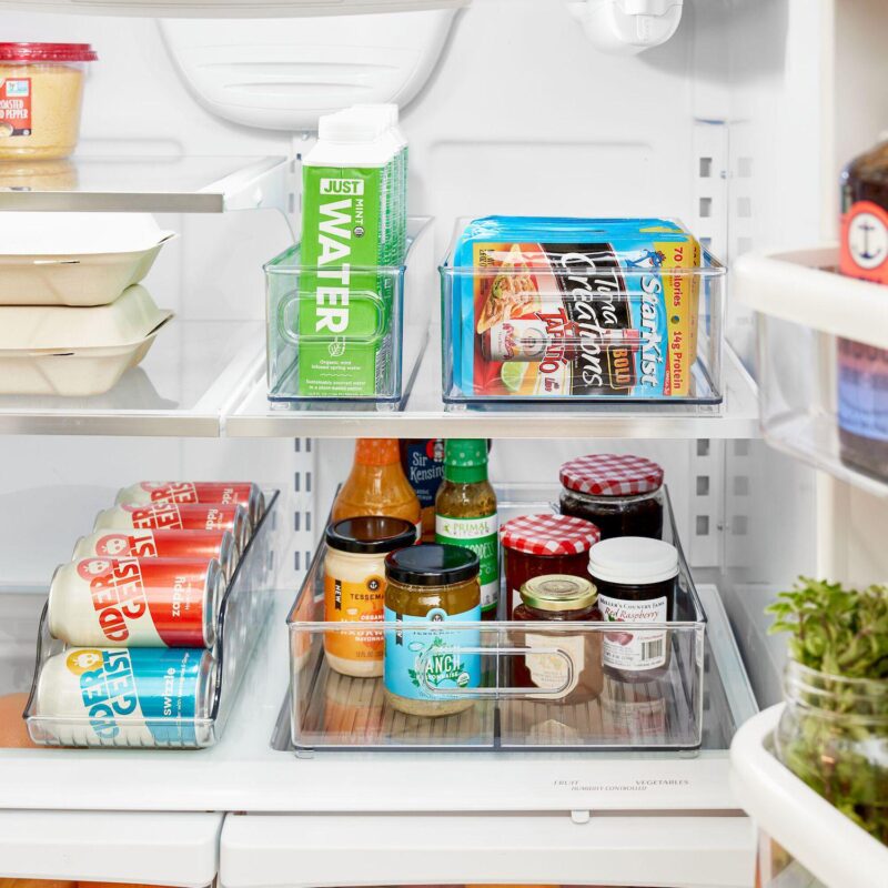 iDesign Clear Plastic Fridge Bins 4-piece Set - Image 2