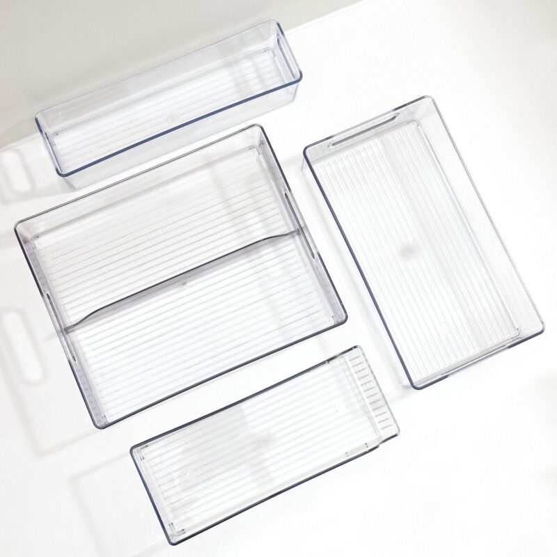 iDesign Clear Plastic Fridge Bins 4-piece Set - Image 4
