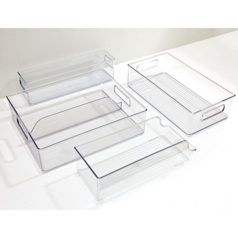 iDesign Clear Plastic Fridge Bins 4-piece Set - Image 5