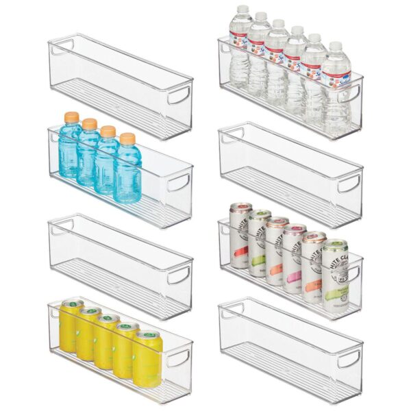 mDesign Plastic Kitchen Food Storage Organizer Bin - 8 Pack