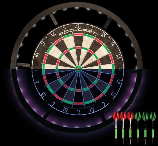 Accudart Nighthawk LED Bristle Dartboard Set