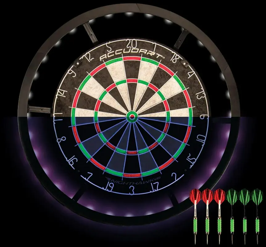 Accudart Nighthawk LED Bristle Dartboard Set