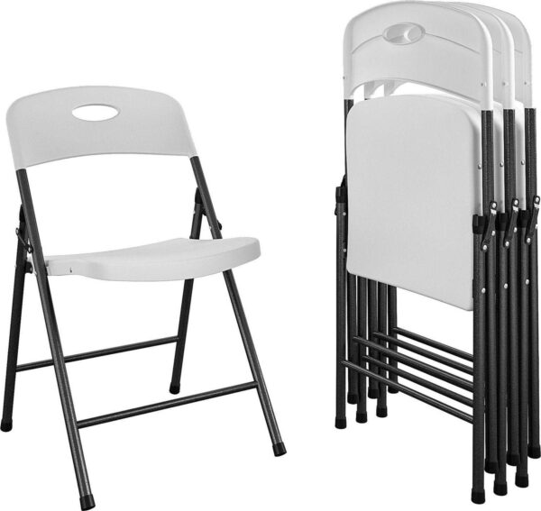 COSCO Solid Resin Plastic Folding Chair 4-Pack