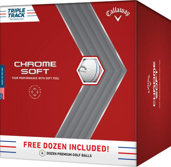 Callaway 2022 Chrome Soft Triple Track Golf Balls - 4 Dozen