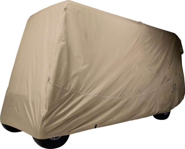 Classic Accessories Fairway Quick-Fit Extra Long Golf Cart Cover - Khaki