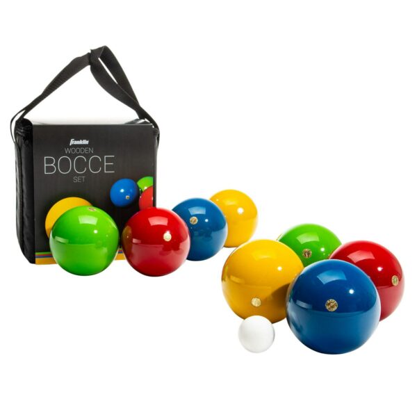 Franklin Sports Wooden 100mm Bocce Ball Set