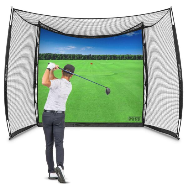 GoSports Range Cage 10'x8' Hitting Net with Pre-Printed Impact Screen