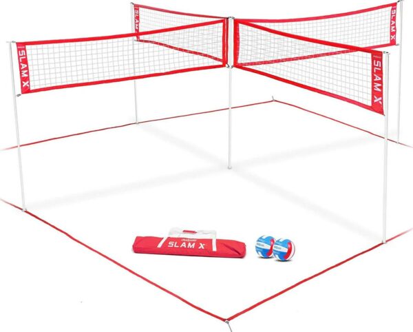 GoSports Slam X 4 Way Volleyball Set