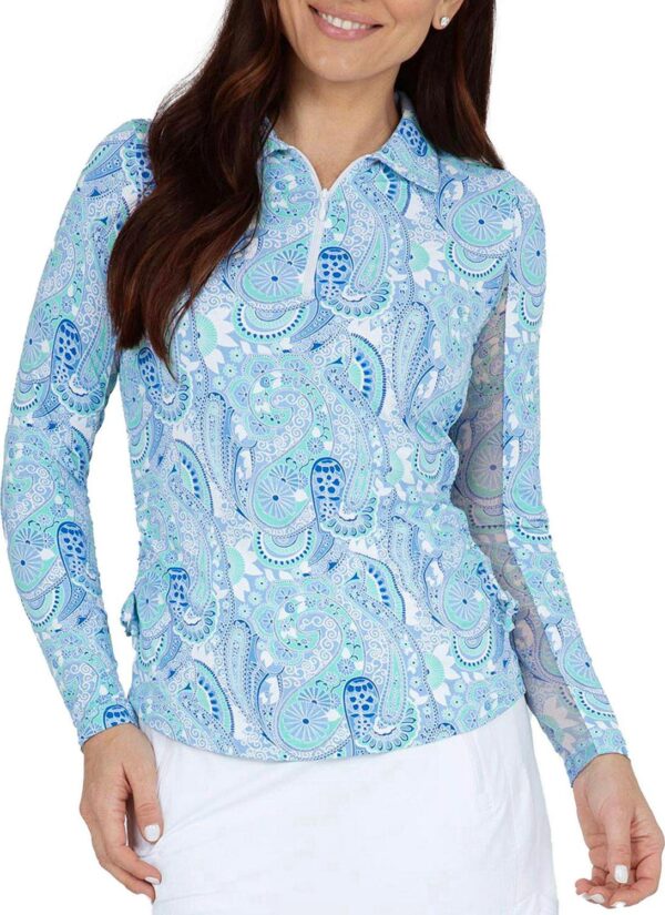 IBKUL Women's Gloria Long Sleeve Golf Polo