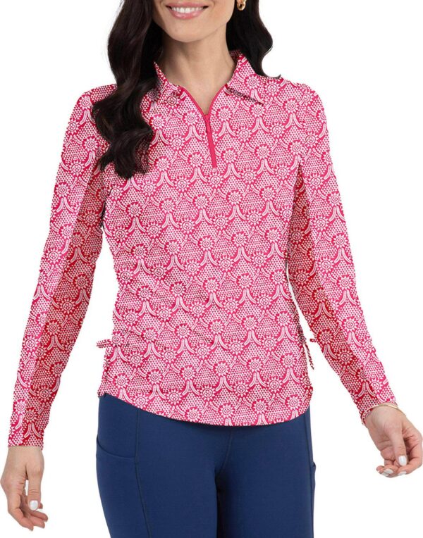 IBKUL Women's Leslie Long Sleeve Golf Polo