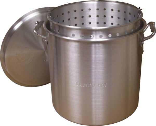 King Kooker 120 Quart Aluminum Pot with Basket and Lid