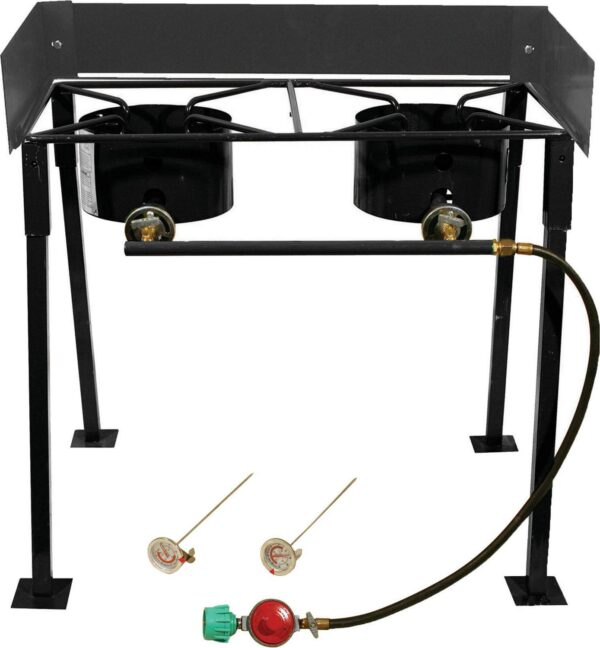 King Kooker 25 Rectangular Double Burner Camp Stove Package