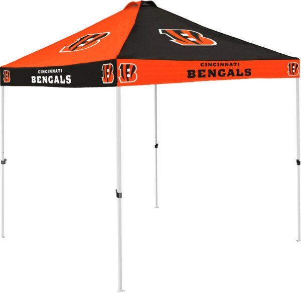 Logo Brands Cincinnati Bengals Checkerboard 9'x9' Canopy Tent