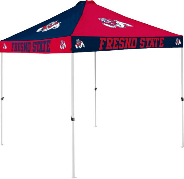 Logo Brands Fresno State Bulldogs Checkerboard 9'x9' Canopy Tent