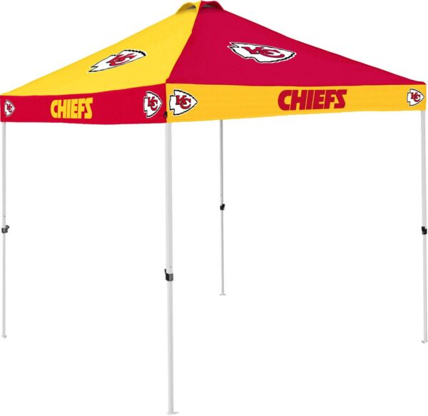 Logo Brands Kansas City Chiefs Checkerboard 9'x9' Canopy Tent