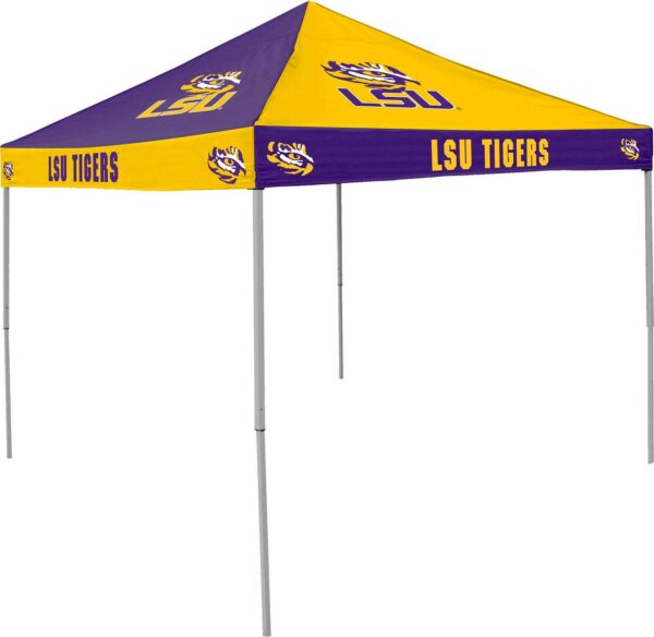 Logo Brands LSU Tigers Checkerboard 9'x9' Canopy Tent