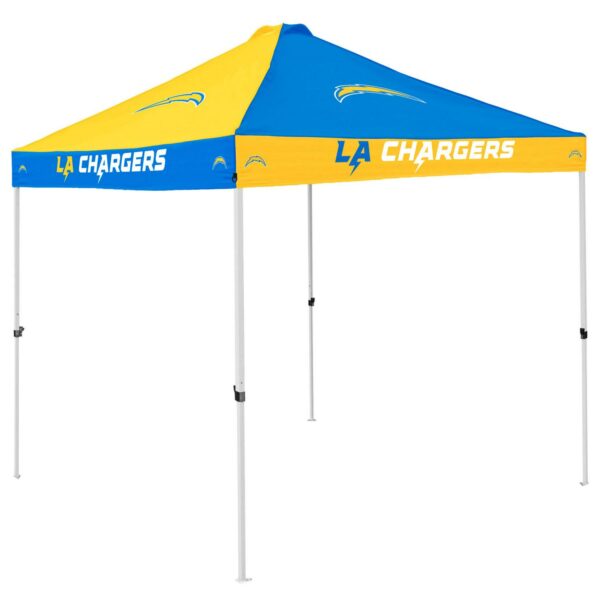 Logo Brands Los Angeles Chargers Checkerboard 9'x9' Canopy Tent