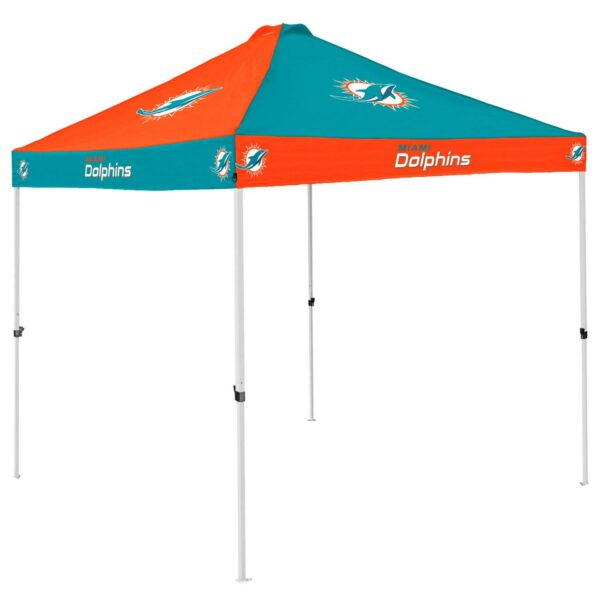 Logo Brands Miami Dolphins Checkerboard 9'x9' Canopy Tent