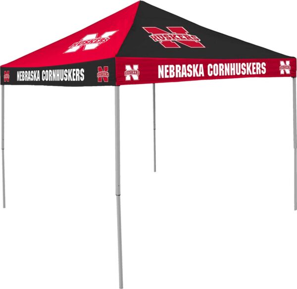 Logo Brands Nebraska Cornhuskers Checkerboard 9'x9' Canopy Tent