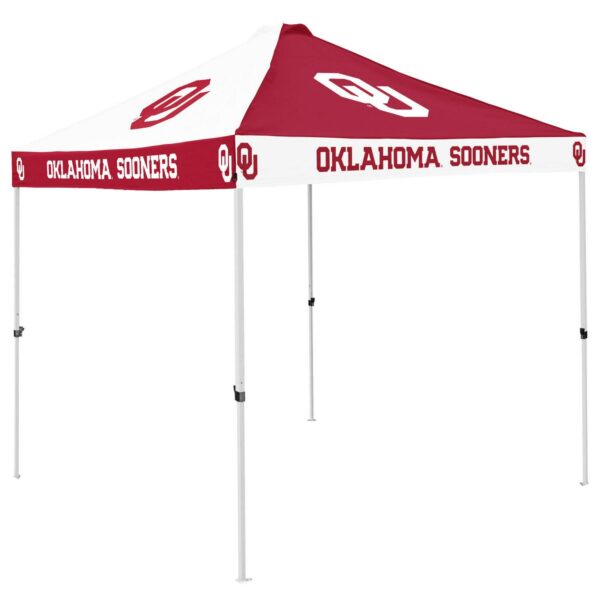 Logo Brands Oklahoma Sooners Checkerboard 9'x9' Canopy Tent